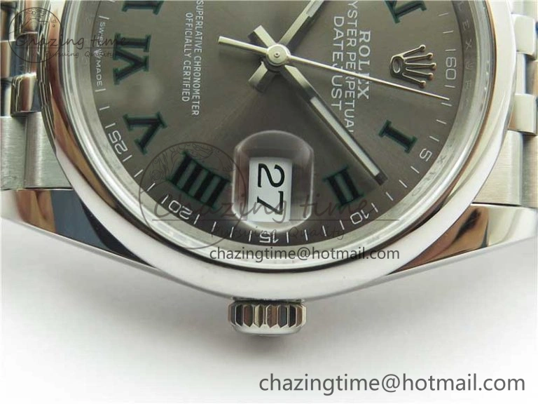 DateJust 36 SS 126200 BP Maker 1:1 Best Edition Gray Roman Dial on Jubilee Bracelet