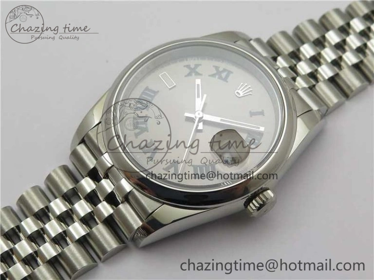 DateJust 36 SS 126200 BP Maker 1:1 Best Edition Gray Roman Dial on Jubilee Bracelet