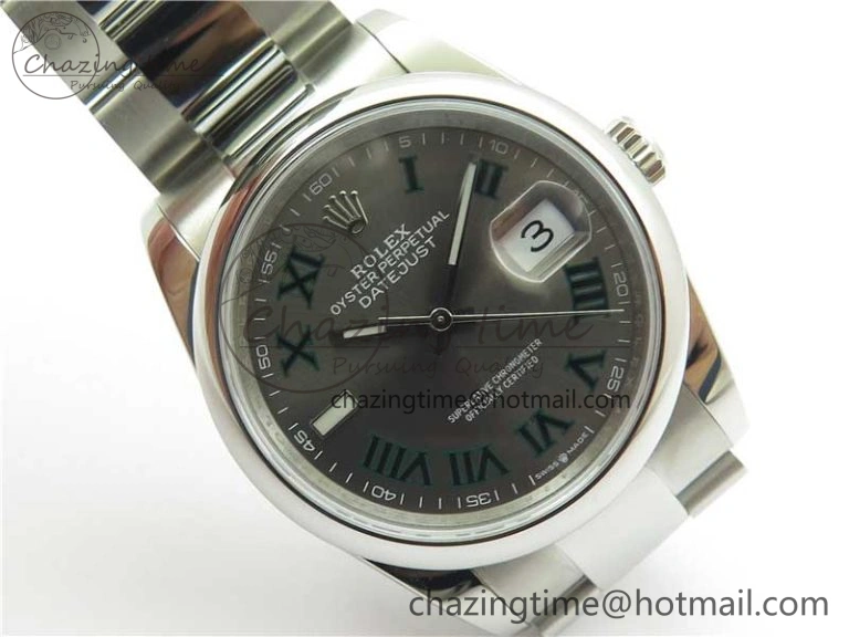 DateJust 36 SS 126200 BP Maker 1:1 Best Edition Gray Roman Dial on Oyster Bracelet