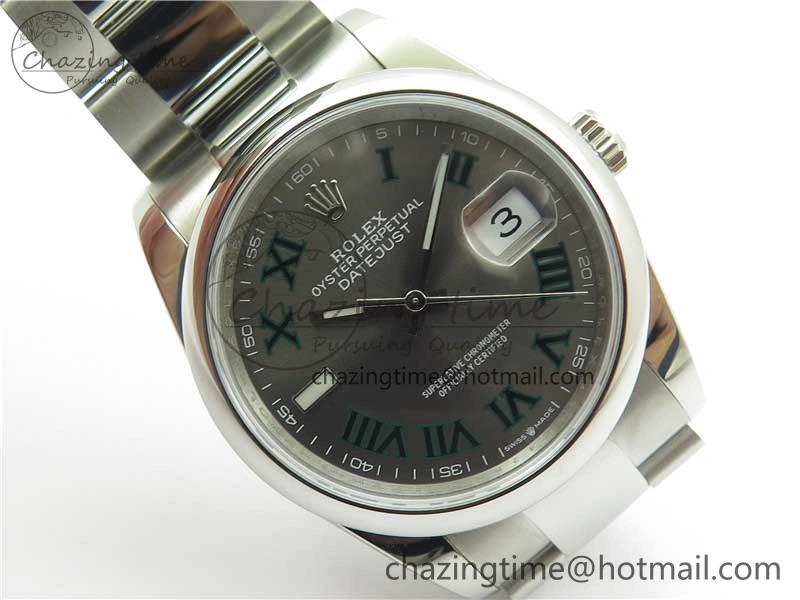 DateJust 36 SS 126200 BP Maker 1:1 Best Edition Gray Roman Dial on Oyster Bracelet