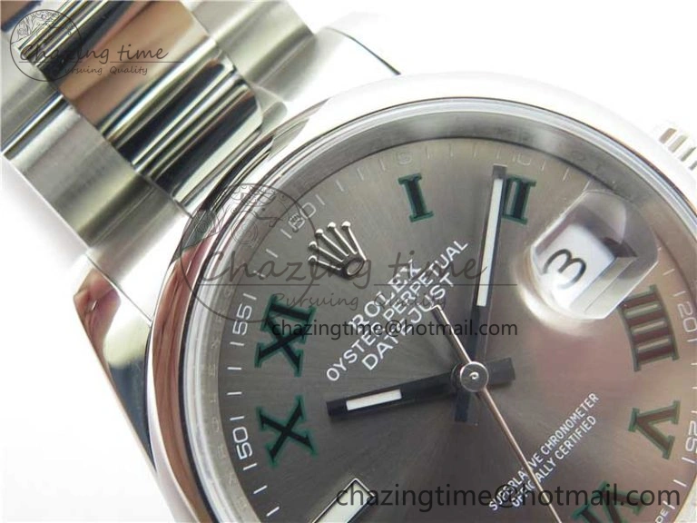 DateJust 36 SS 126200 BP Maker 1:1 Best Edition Gray Roman Dial on Oyster Bracelet