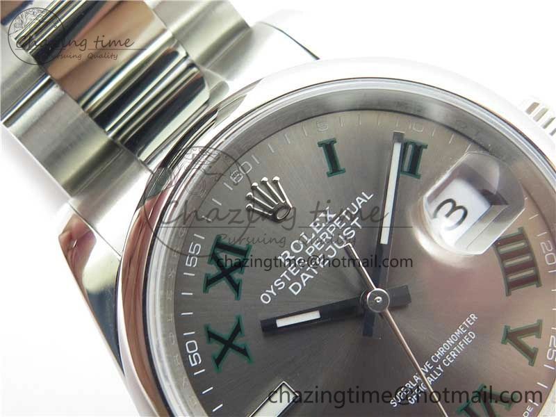 DateJust 36 SS 126200 BP Maker 1:1 Best Edition Gray Roman Dial on Oyster Bracelet