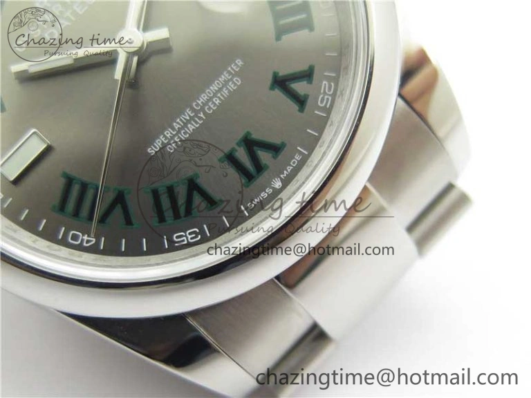 DateJust 36 SS 126200 BP Maker 1:1 Best Edition Gray Roman Dial on Oyster Bracelet