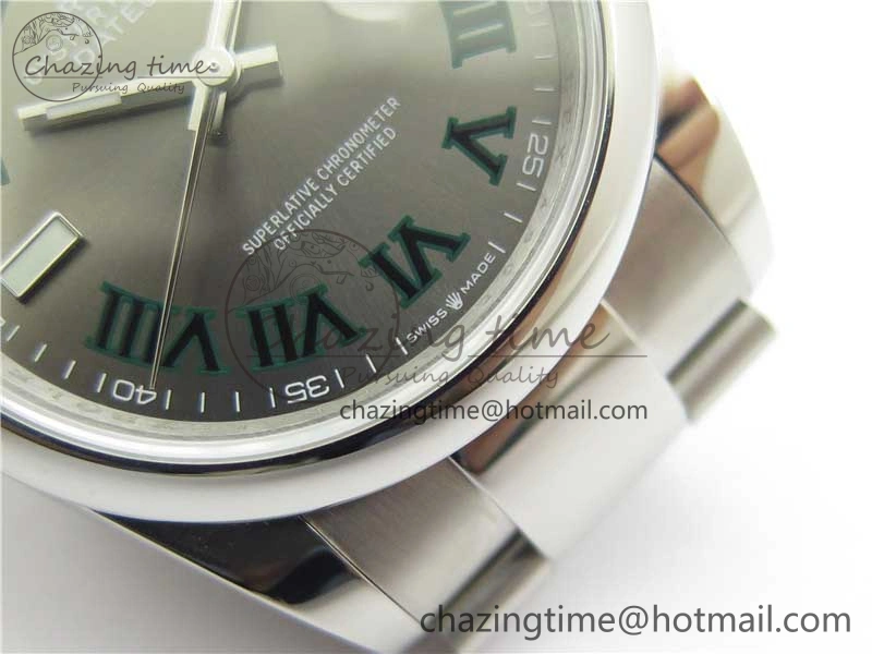 DateJust 36 SS 126200 BP Maker 1:1 Best Edition Gray Roman Dial on Oyster Bracelet