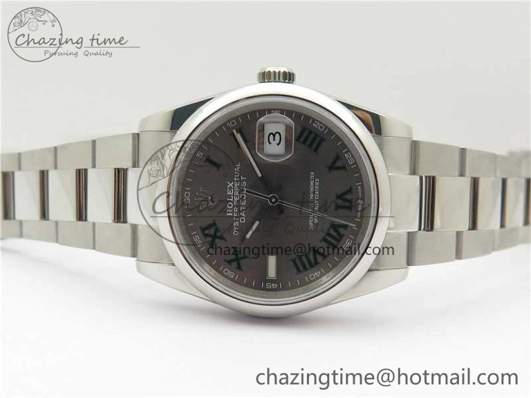 DateJust 36 SS 126200 BP Maker 1:1 Best Edition Gray Roman Dial on Oyster Bracelet