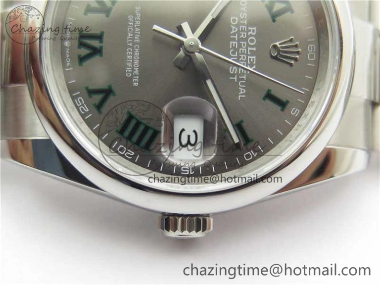 DateJust 36 SS 126200 BP Maker 1:1 Best Edition Gray Roman Dial on Oyster Bracelet
