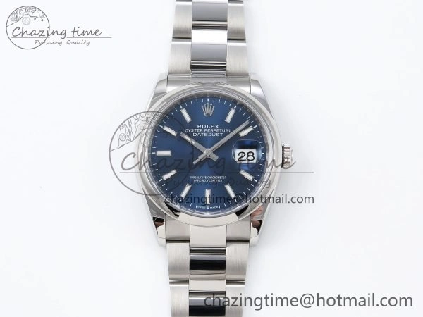 DateJust 36 SS 126200 VSF 1:1 Best Edition 904L Steel Blue Dial on Oyster Bracelet VS3235