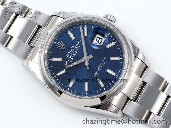 DateJust 36 SS 126200 VSF 1:1 Best Edition 904L Steel Blue Dial on Oyster Bracelet VS3235