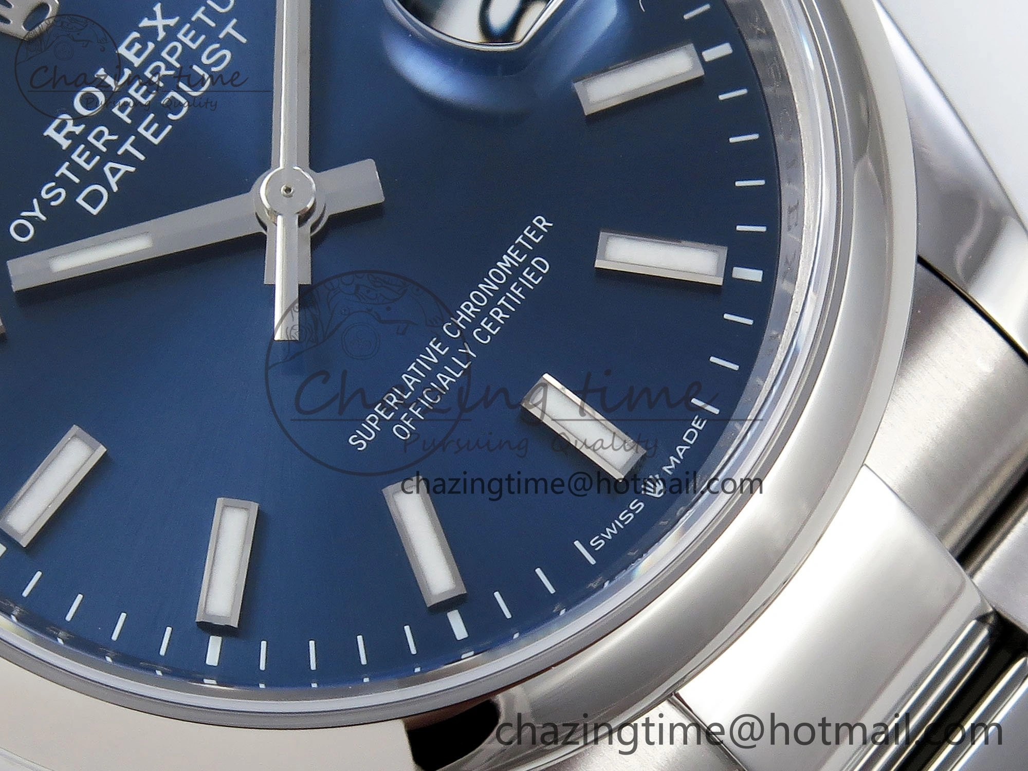 DateJust 36 SS 126200 VSF 1:1 Best Edition 904L Steel Blue Dial on Oyster Bracelet VS3235