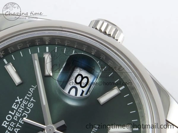 DateJust 36 SS 126200 VSF 1:1 Best Edition 904L Steel Green Dial on Oyster Bracelet VS3235