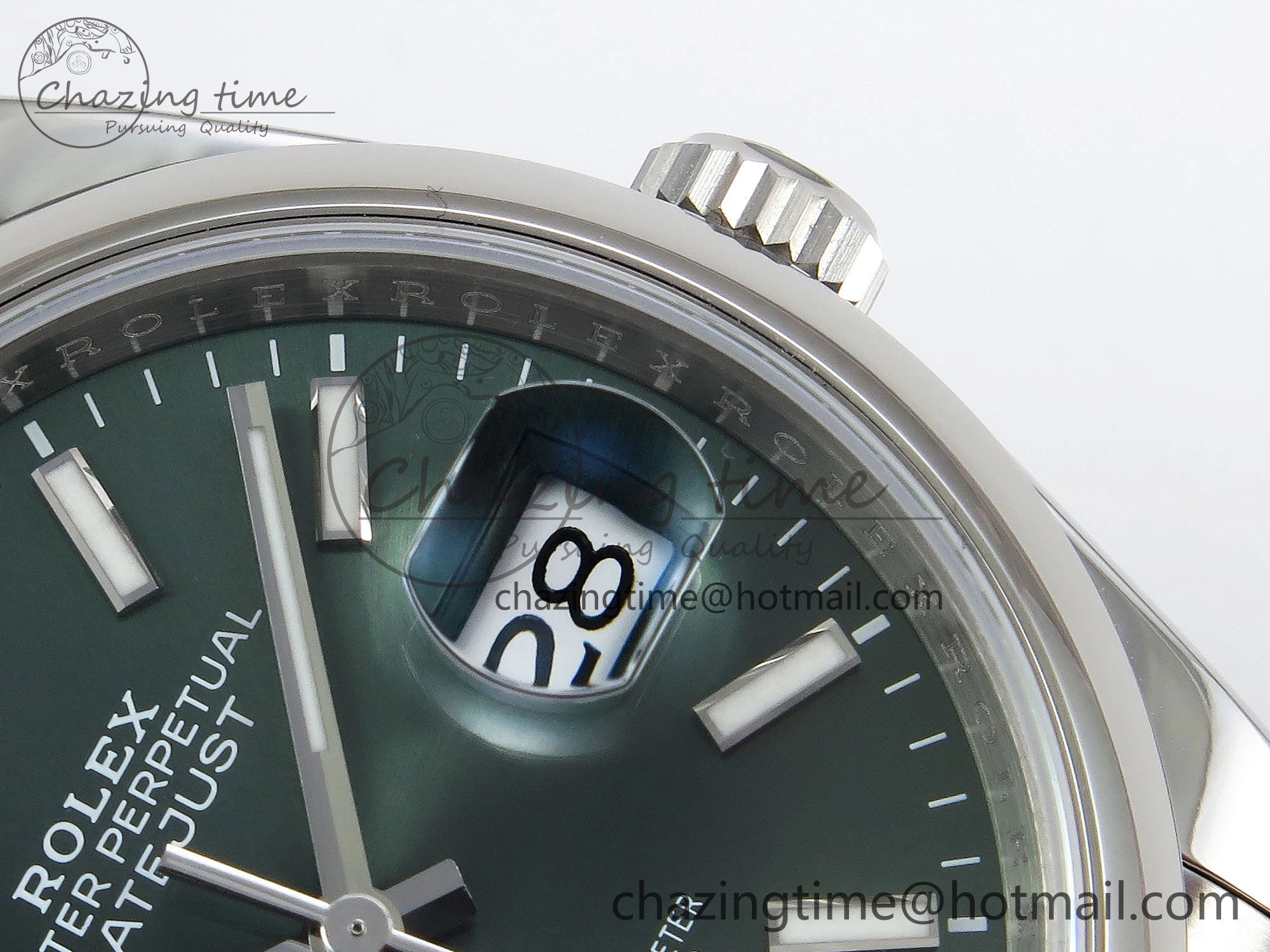 DateJust 36 SS 126200 VSF 1:1 Best Edition 904L Steel Green Dial on Oyster Bracelet VS3235