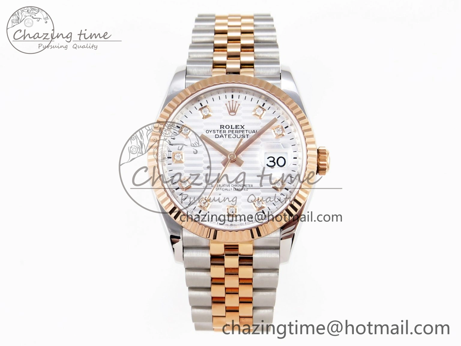 DateJust 36 SS 126231 VSF 1:1 Best Edition 904L Steel Silver Textured Diamonds Dial on Jubilee Bracelet VS3235