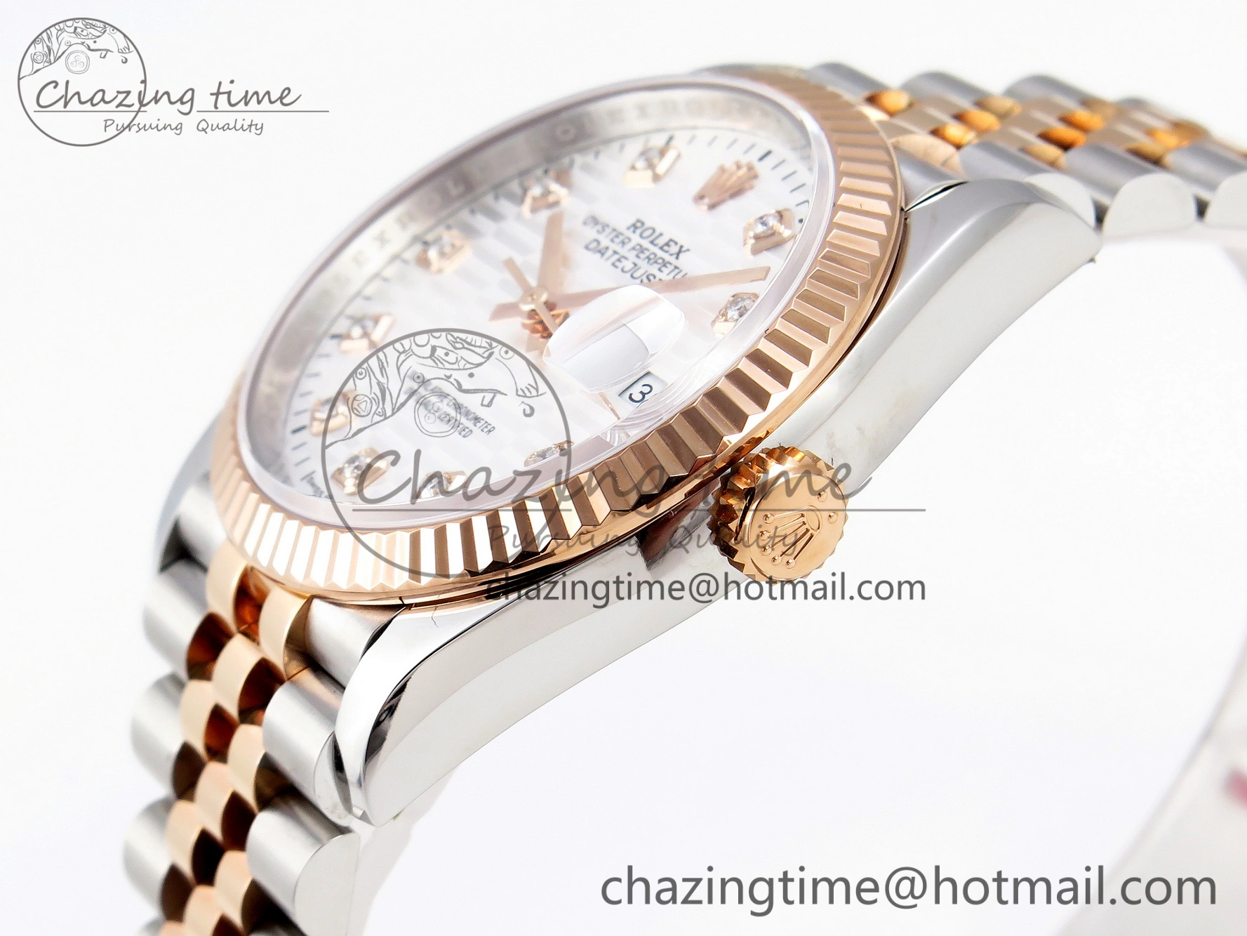 DateJust 36 SS 126231 VSF 1:1 Best Edition 904L Steel Silver Textured Diamonds Dial on Jubilee Bracelet VS3235
