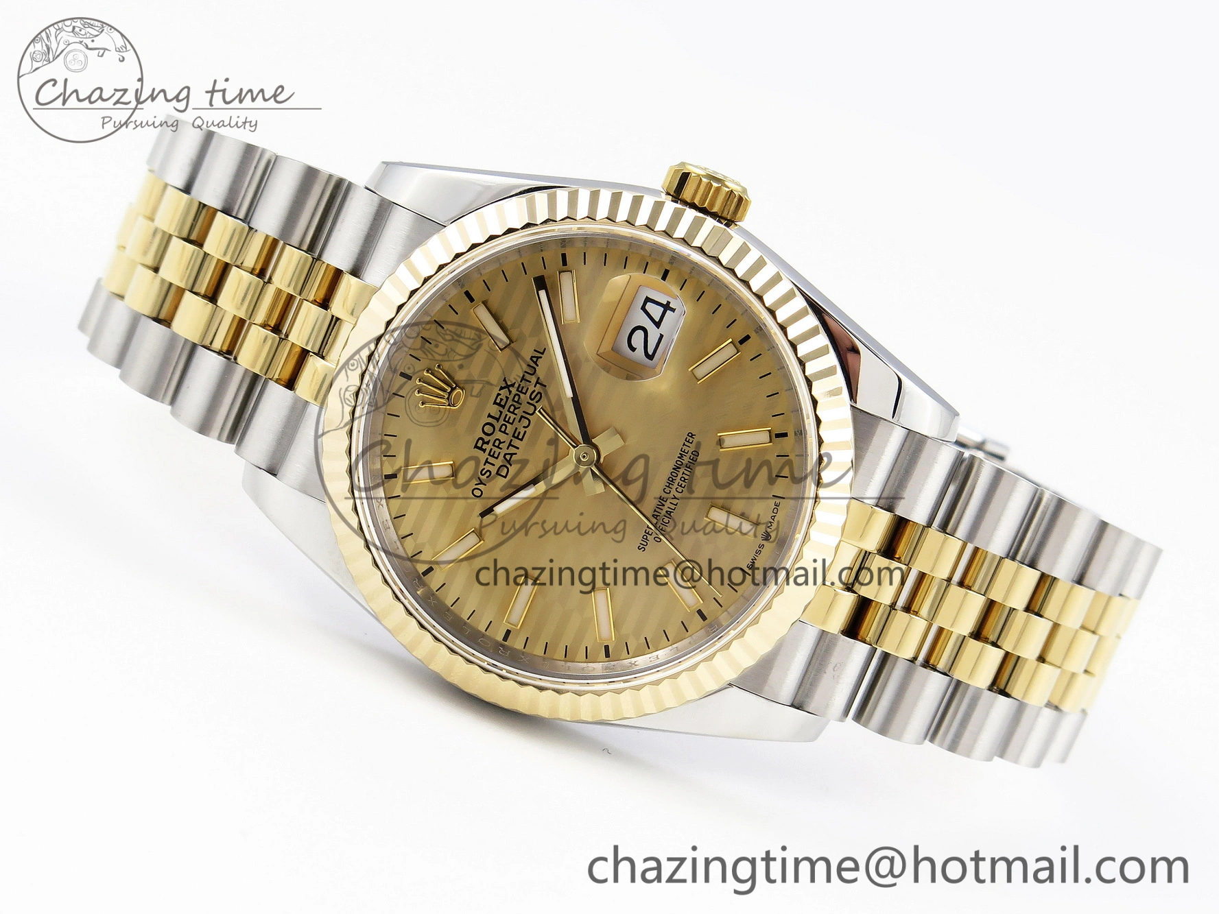 DateJust 36 SS 126233 BP Maker 1:1 Best Edition YG Textured Dial on SS YG Jubilee Bracelet A2824
