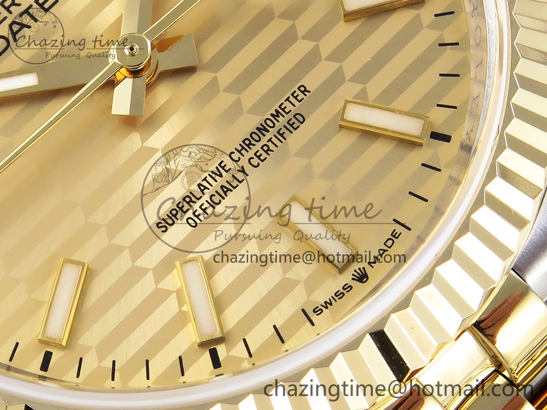DateJust 36 SS 126233 BP Maker 1:1 Best Edition YG Textured Dial on SS YG Jubilee Bracelet A2824