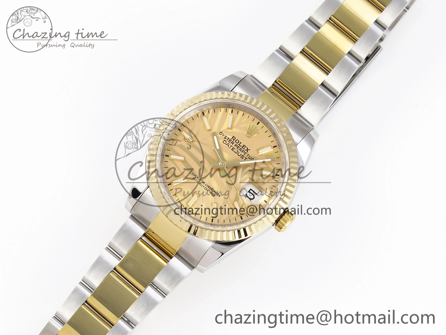 DateJust 36 SS 126233 BP Maker 1:1 Best Edition YG Textured Dial on SS YG Oyster Bracelet A2824