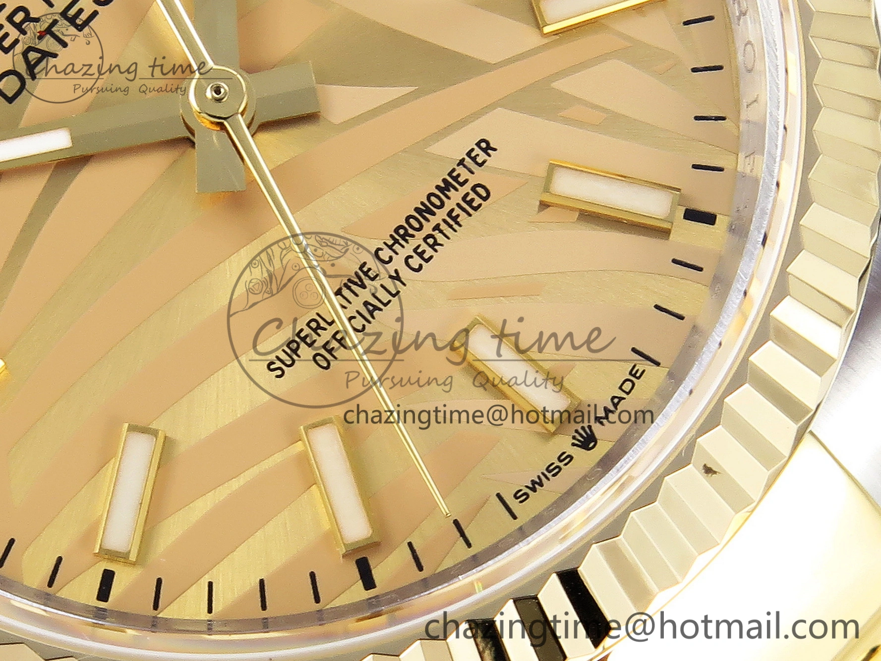 DateJust 36 SS 126233 BP Maker 1:1 Best Edition YG Textured Dial on SS YG Oyster Bracelet A2824