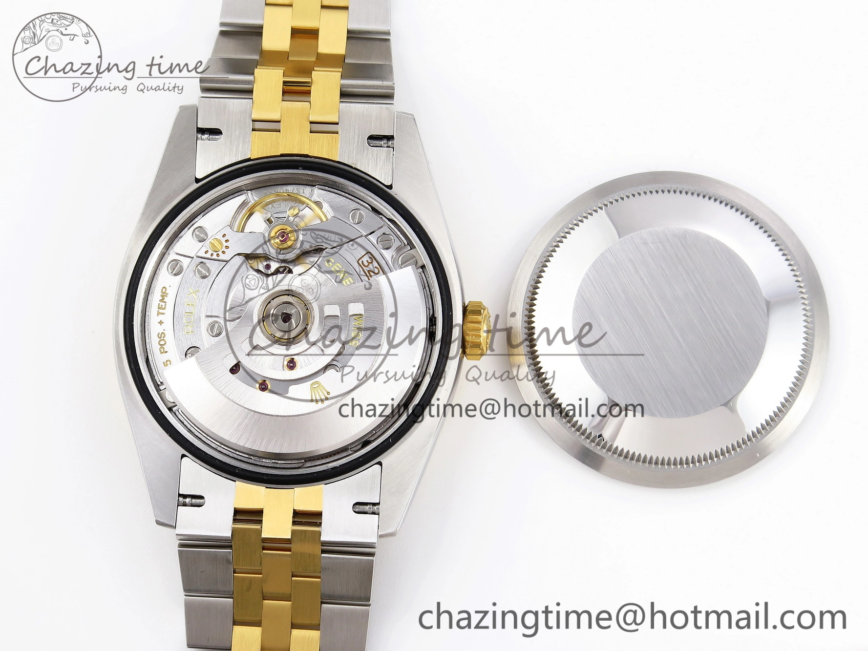 DateJust 36 SS 126233 VSF 1:1 Best Edition 904L Steel YG Textured Dial on Jubilee Bracelet VS3235