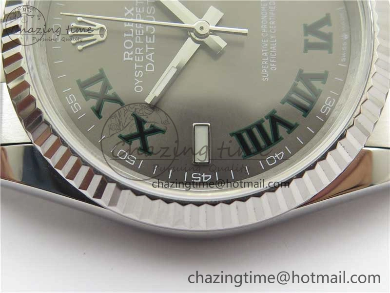 DateJust 36 SS 126234 BP Maker 1:1 Best Edition Fluted Bezel Gray Roman Dial on Jubilee Bracelet