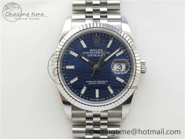 DateJust 36 SS 126234 BP Maker 1:1 Best Edition Fluted Bezel New Blue Dial on Jubilee Bracelet