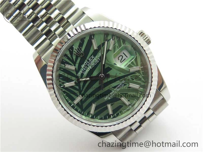 DateJust 36 SS 126234 BP Maker 1:1 Best Edition Fluted Bezel New Green Dial on Jubilee Bracelet