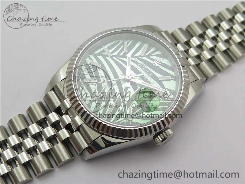 DateJust 36 SS 126234 BP Maker 1:1 Best Edition Fluted Bezel New Green Dial on Jubilee Bracelet