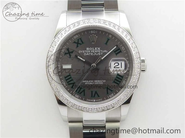 DateJust 36 SS 126234 BP Maker 1:1 Best Edition Gray Roman Dial on Oyster Bracelet