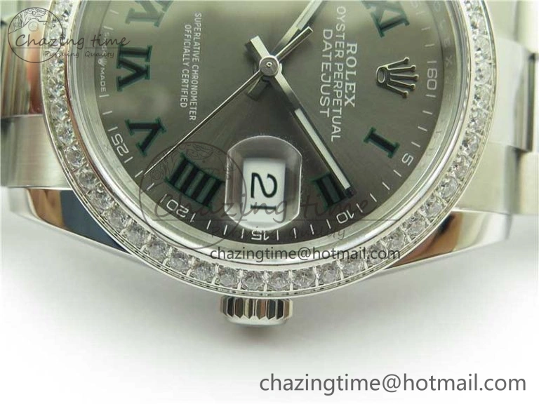 DateJust 36 SS 126234 BP Maker 1:1 Best Edition Gray Roman Dial on Oyster Bracelet