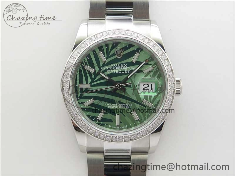 DateJust 36 SS 126234 BP Maker 1:1 Best Edition New Green Dial on Oyster Bracelet