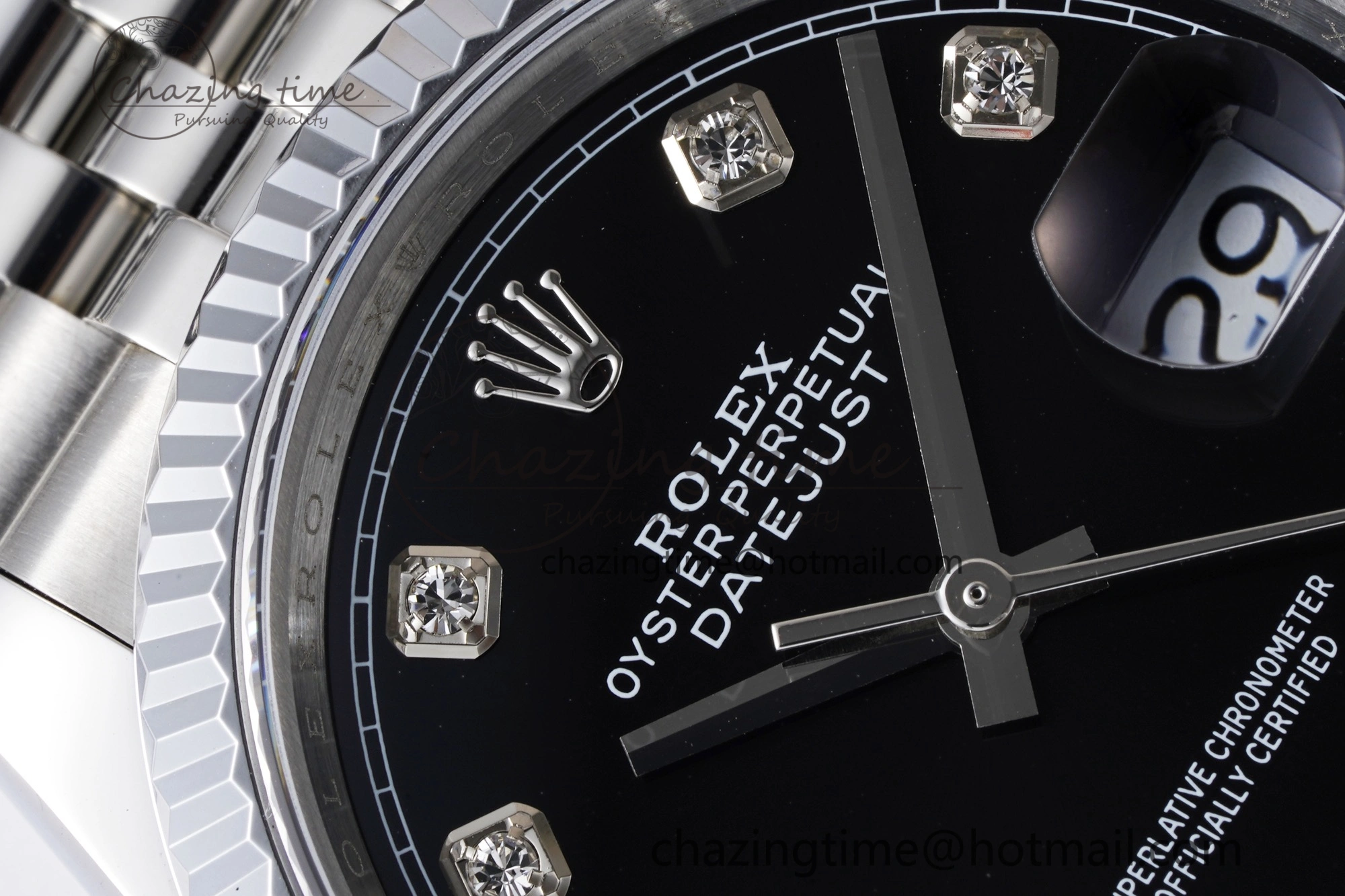 DateJust 36 SS 126234 JDF 904L Steel Black Dial Stick Markers on Jubilee Bracelet V2