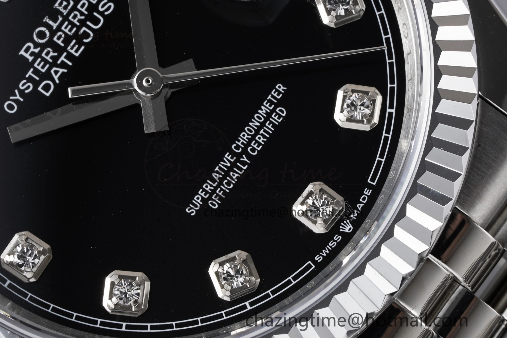 DateJust 36 SS 126234 JDF 904L Steel Black Dial Stick Markers on Jubilee Bracelet V2