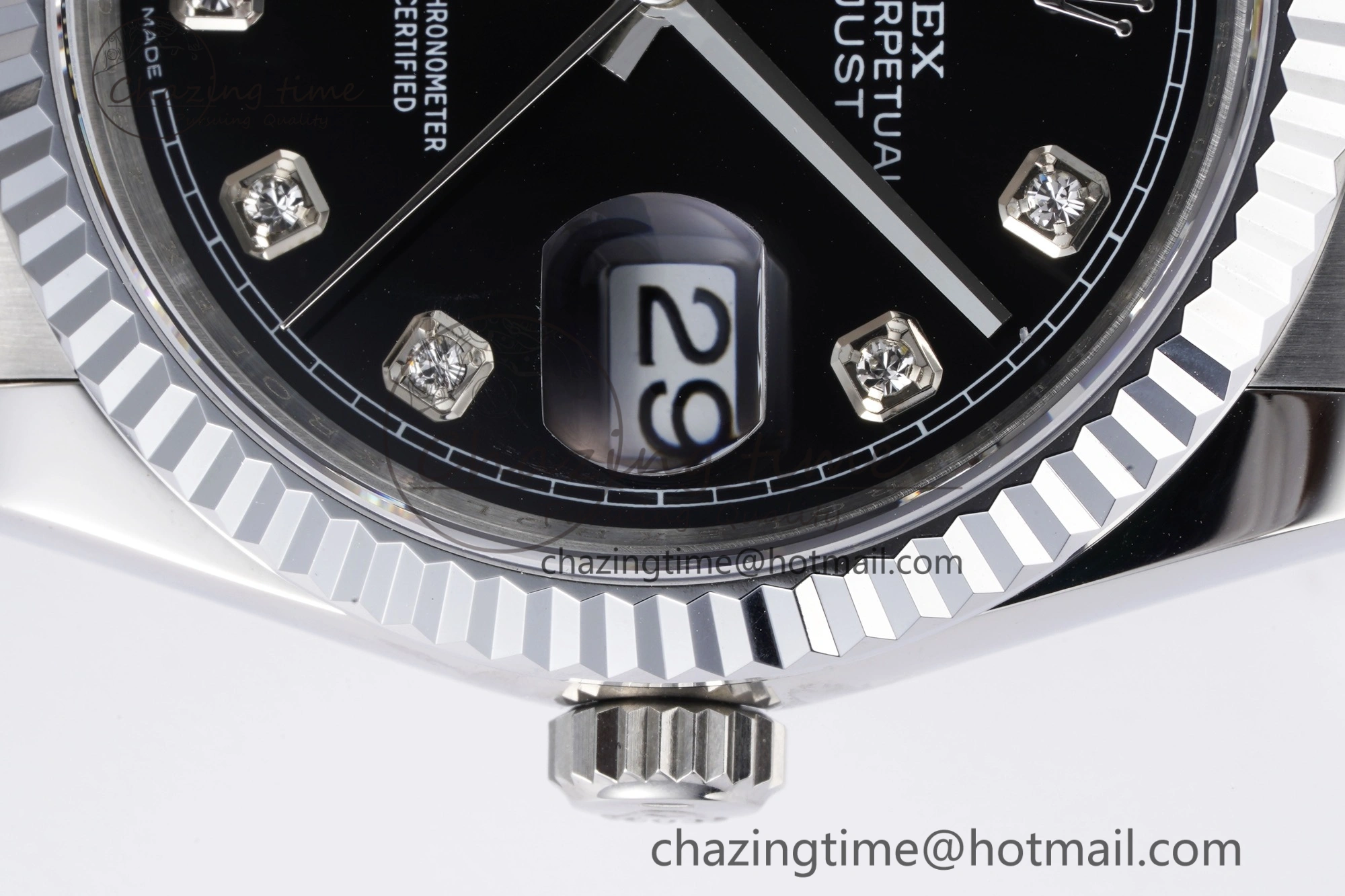 DateJust 36 SS 126234 JDF 904L Steel Black Dial Stick Markers on Jubilee Bracelet V2
