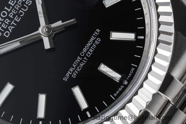 DateJust 36 SS 126234 JDF 904L Steel Black Dial Stick Markers on Jubilee Bracelet V2