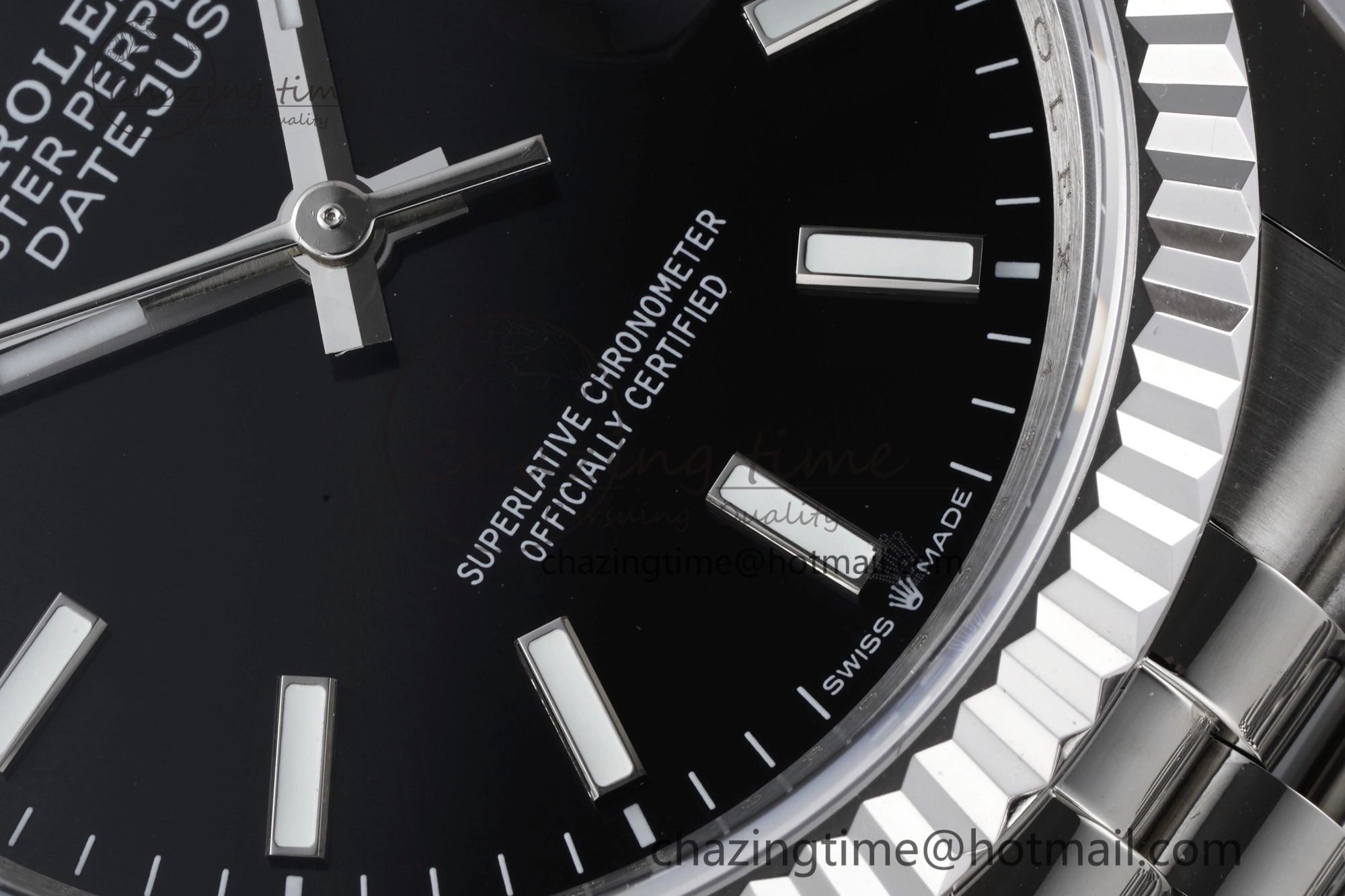 DateJust 36 SS 126234 JDF 904L Steel Black Dial Stick Markers on Jubilee Bracelet V2