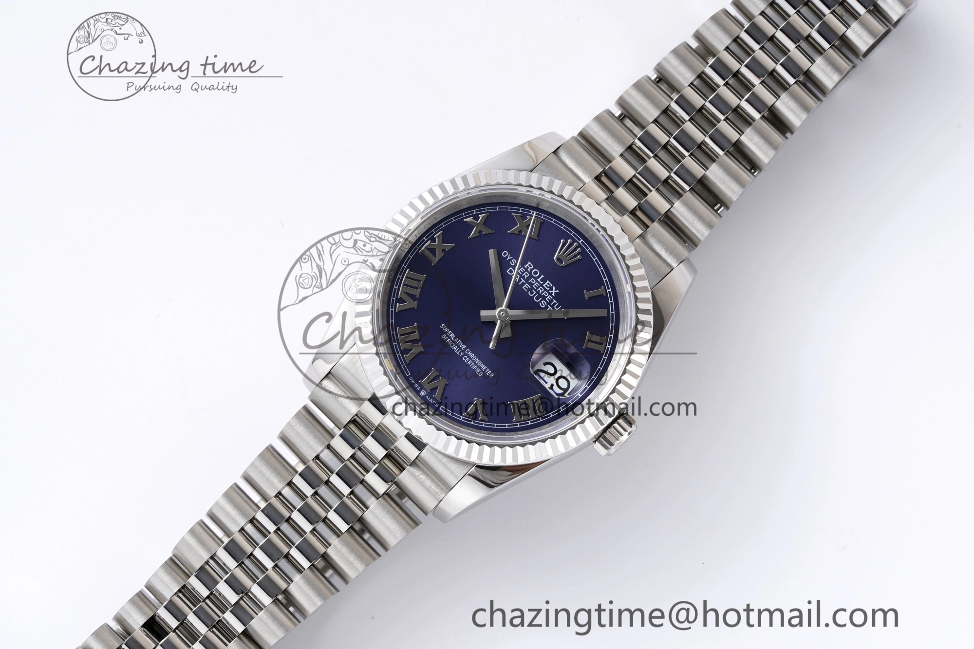 DateJust 36 SS 126234 JDF 904L Steel Blue Dial Roman Markers on Jubilee Bracelet V2