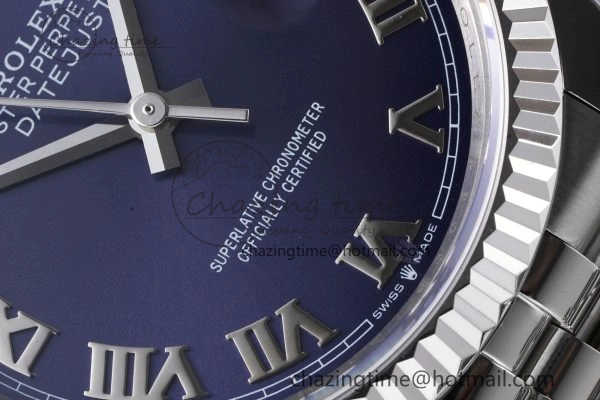 DateJust 36 SS 126234 JDF 904L Steel Blue Dial Roman Markers on Jubilee Bracelet V2
