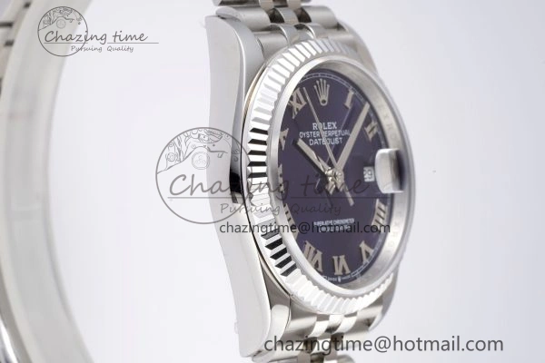 DateJust 36 SS 126234 JDF 904L Steel Blue Dial Roman Markers on Jubilee Bracelet V2