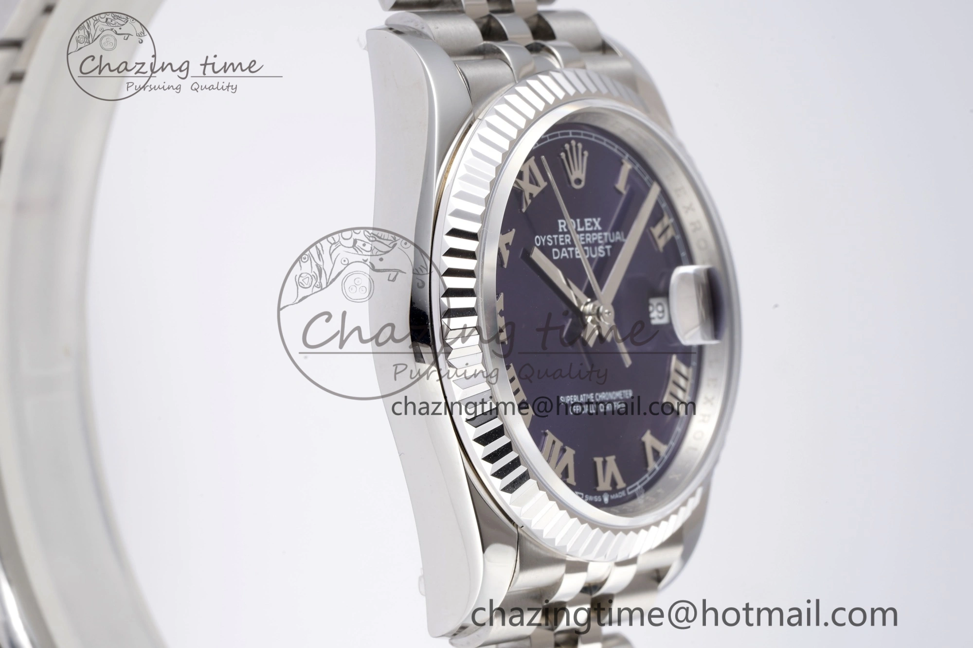 DateJust 36 SS 126234 JDF 904L Steel Blue Dial Roman Markers on Jubilee Bracelet V2