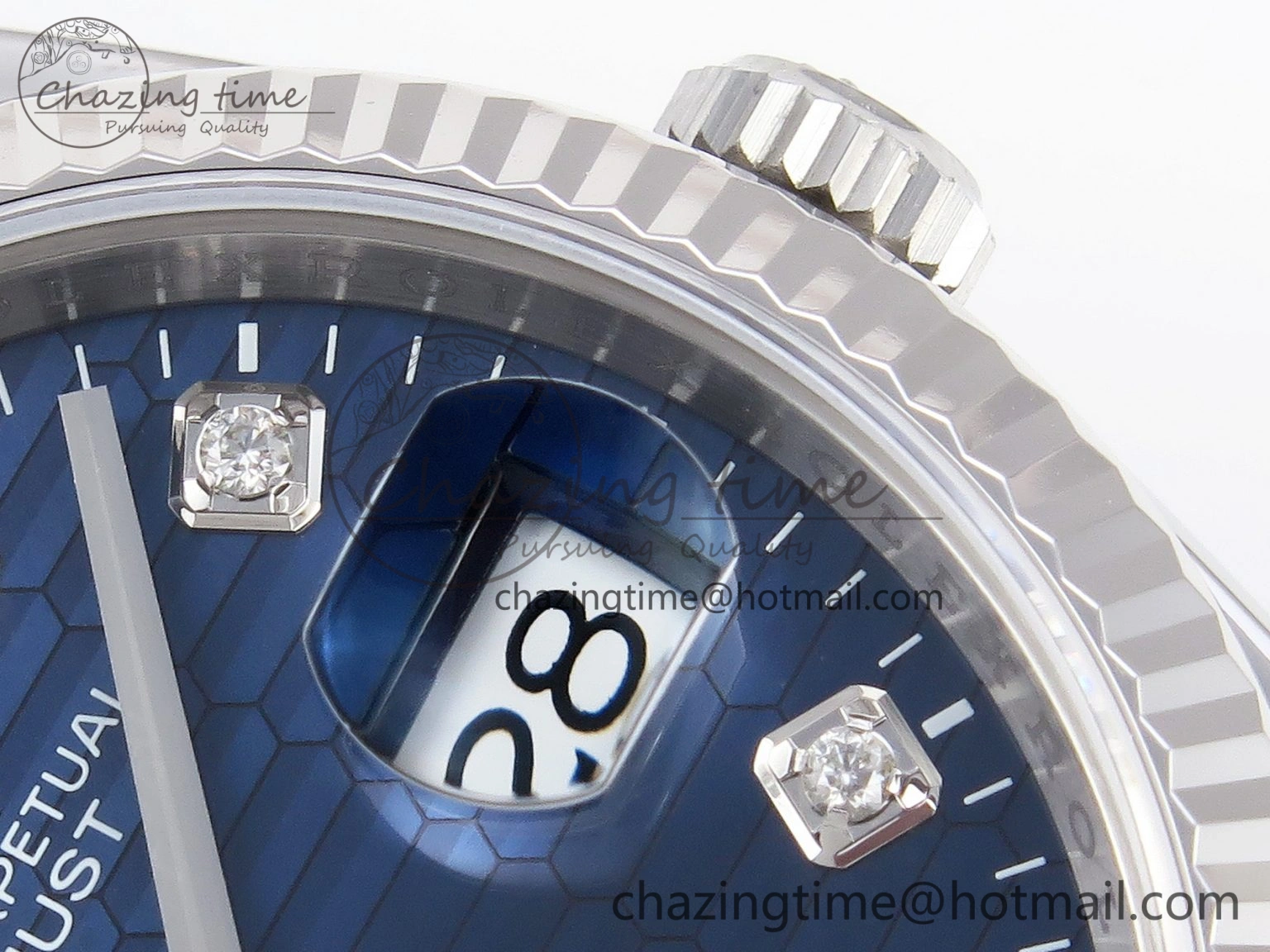 DateJust 36 SS 126234 VSF 1:1 Best Edition 904L Steel Blue Textured Diamonds Dial on Jubilee Bracelet VS3235