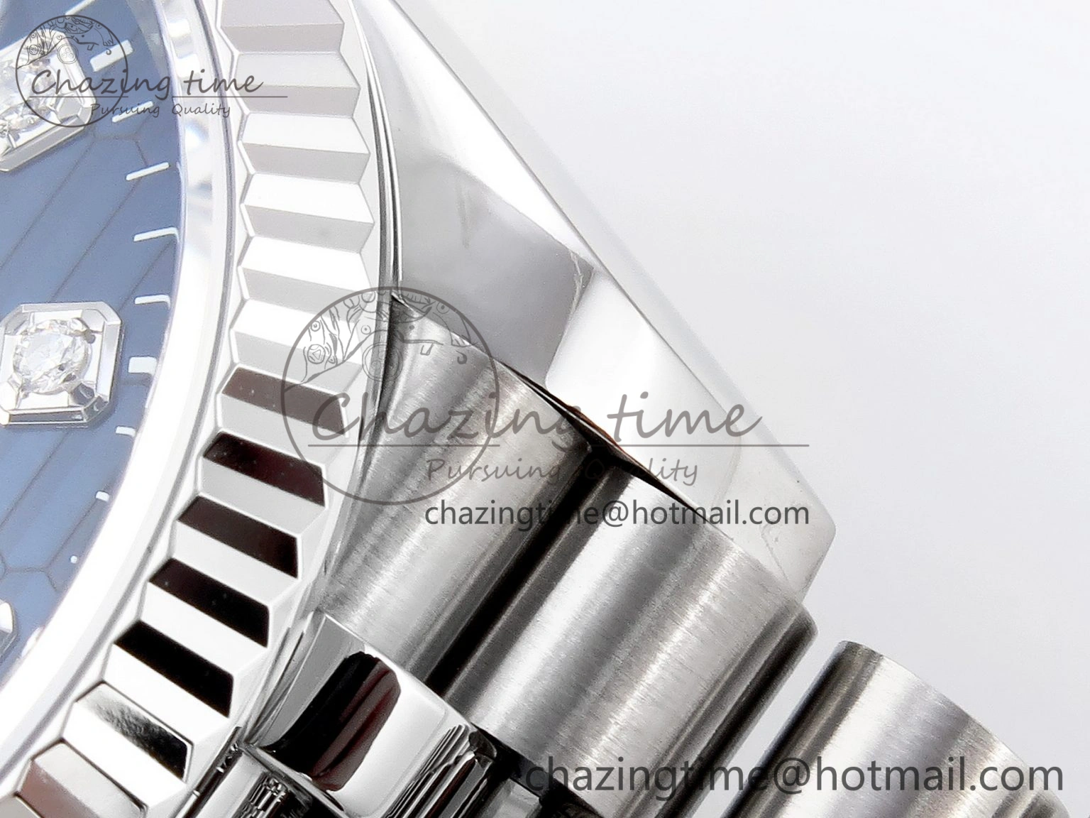 DateJust 36 SS 126234 VSF 1:1 Best Edition 904L Steel Blue Textured Diamonds Dial on Jubilee Bracelet VS3235
