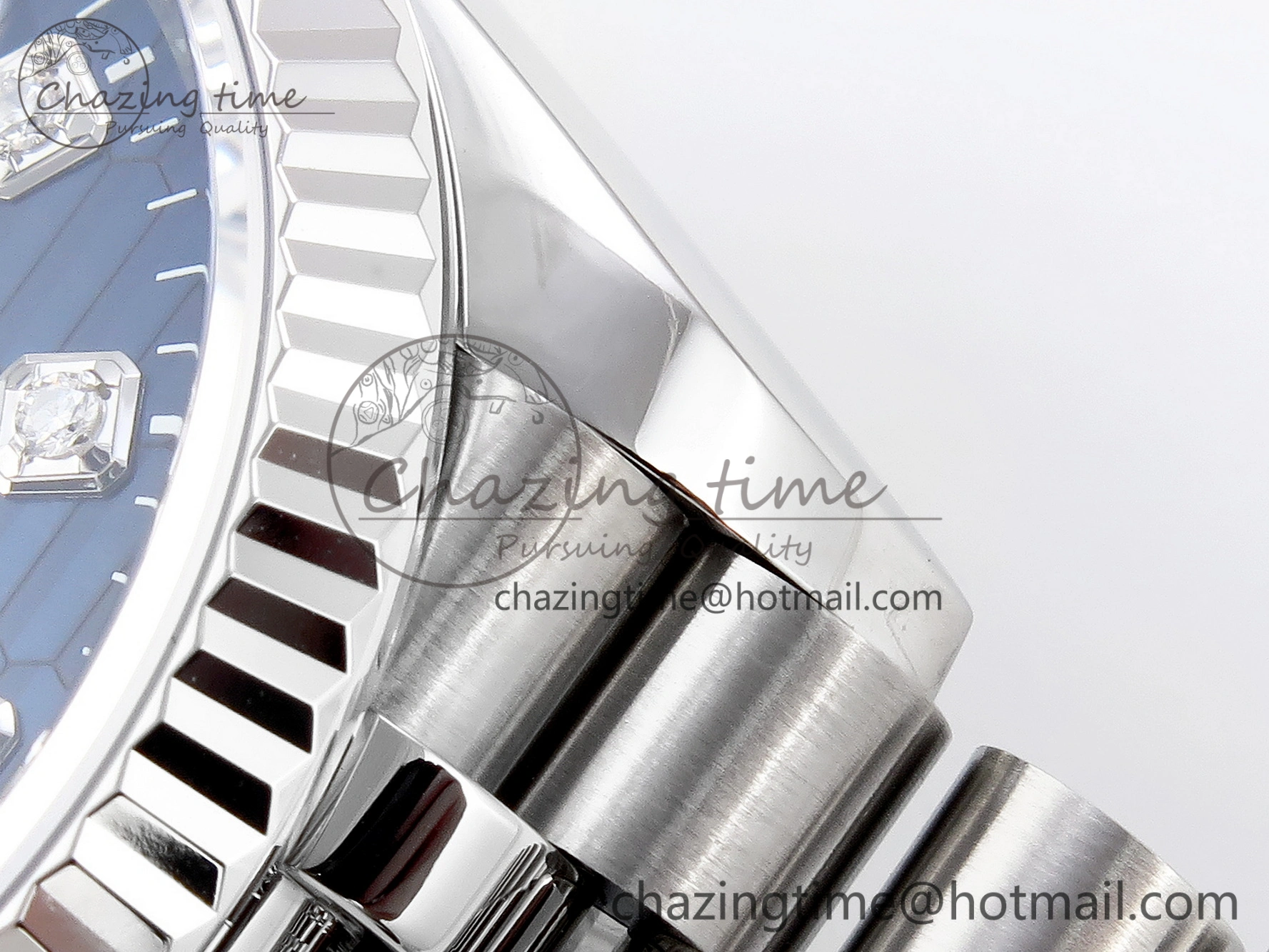 DateJust 36 SS 126234 VSF 1:1 Best Edition 904L Steel Blue Textured Diamonds Dial on Jubilee Bracelet VS3235