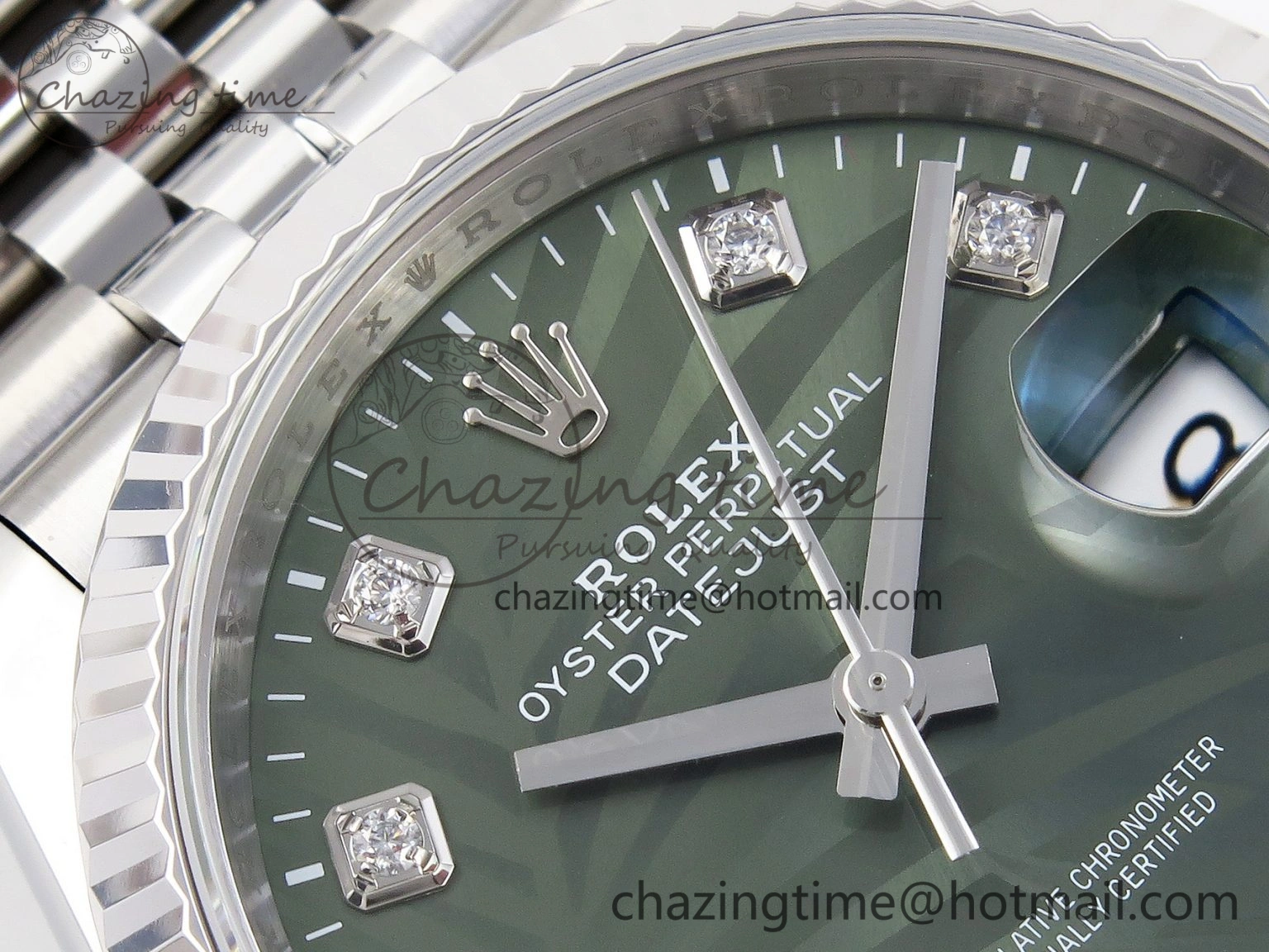 DateJust 36 SS 126234 VSF 1:1 Best Edition 904L Steel Green Leaf Diamonds Dial on Jubilee Bracelet VS3235