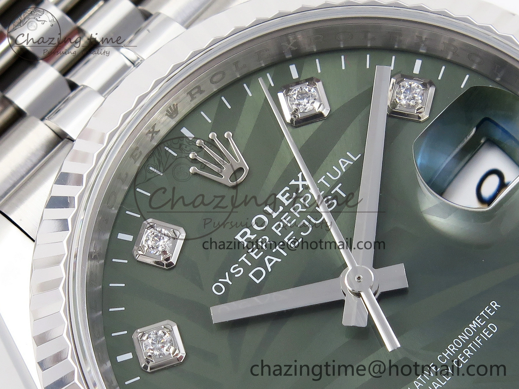 DateJust 36 SS 126234 VSF 1:1 Best Edition 904L Steel Green Leaf Diamonds Dial on Jubilee Bracelet VS3235