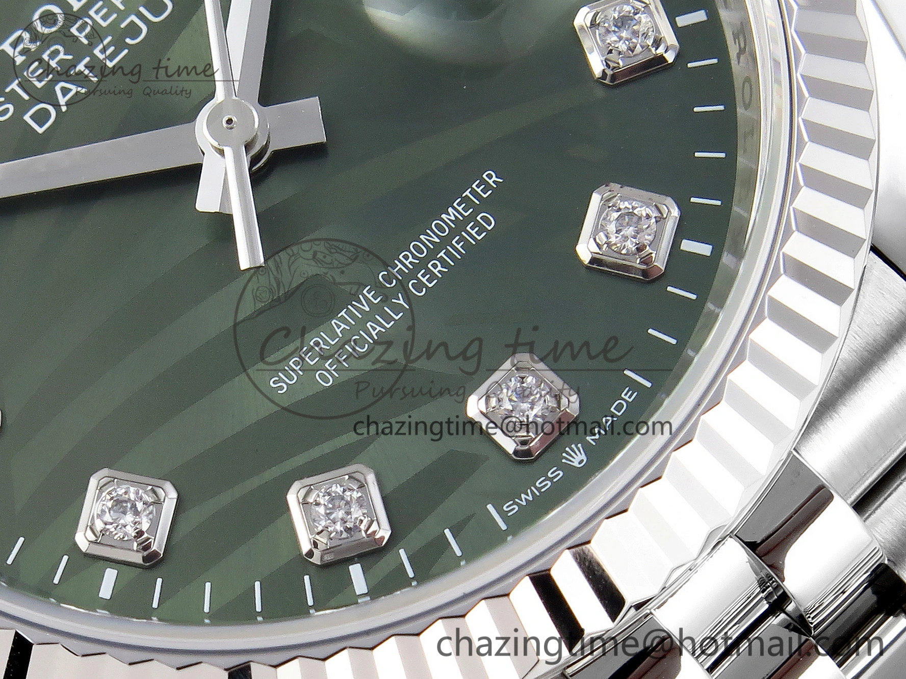 DateJust 36 SS 126234 VSF 1:1 Best Edition 904L Steel Green Leaf Diamonds Dial on Jubilee Bracelet VS3235