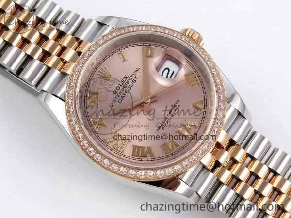 DateJust 36 SS 126281rbr VSF 1:1 Best Edition 904L Steel RG Roman Dial on Jubilee Bracelet VS3235
