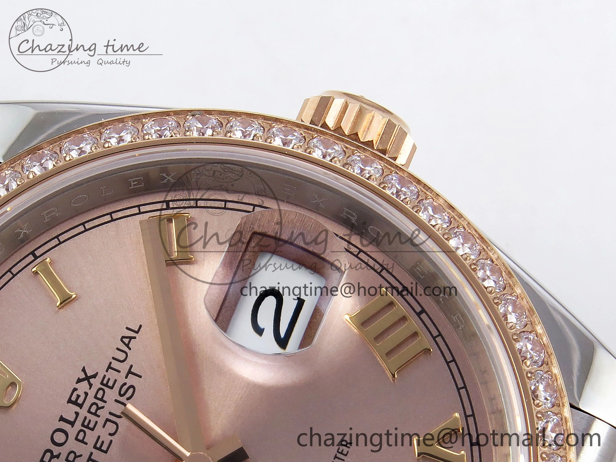 DateJust 36 SS 126281rbr VSF 1:1 Best Edition 904L Steel RG Roman Dial on Jubilee Bracelet VS3235