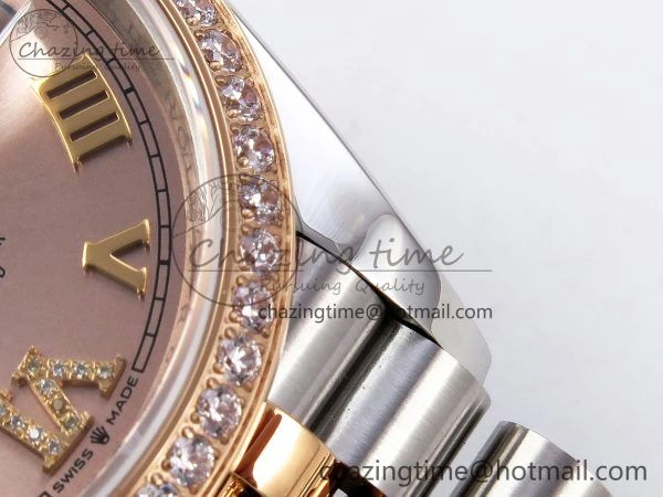 DateJust 36 SS 126281rbr VSF 1:1 Best Edition 904L Steel RG Roman Dial on Jubilee Bracelet VS3235