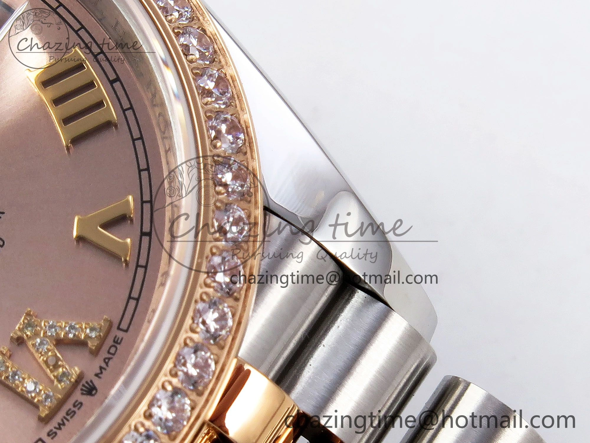 DateJust 36 SS 126281rbr VSF 1:1 Best Edition 904L Steel RG Roman Dial on Jubilee Bracelet VS3235