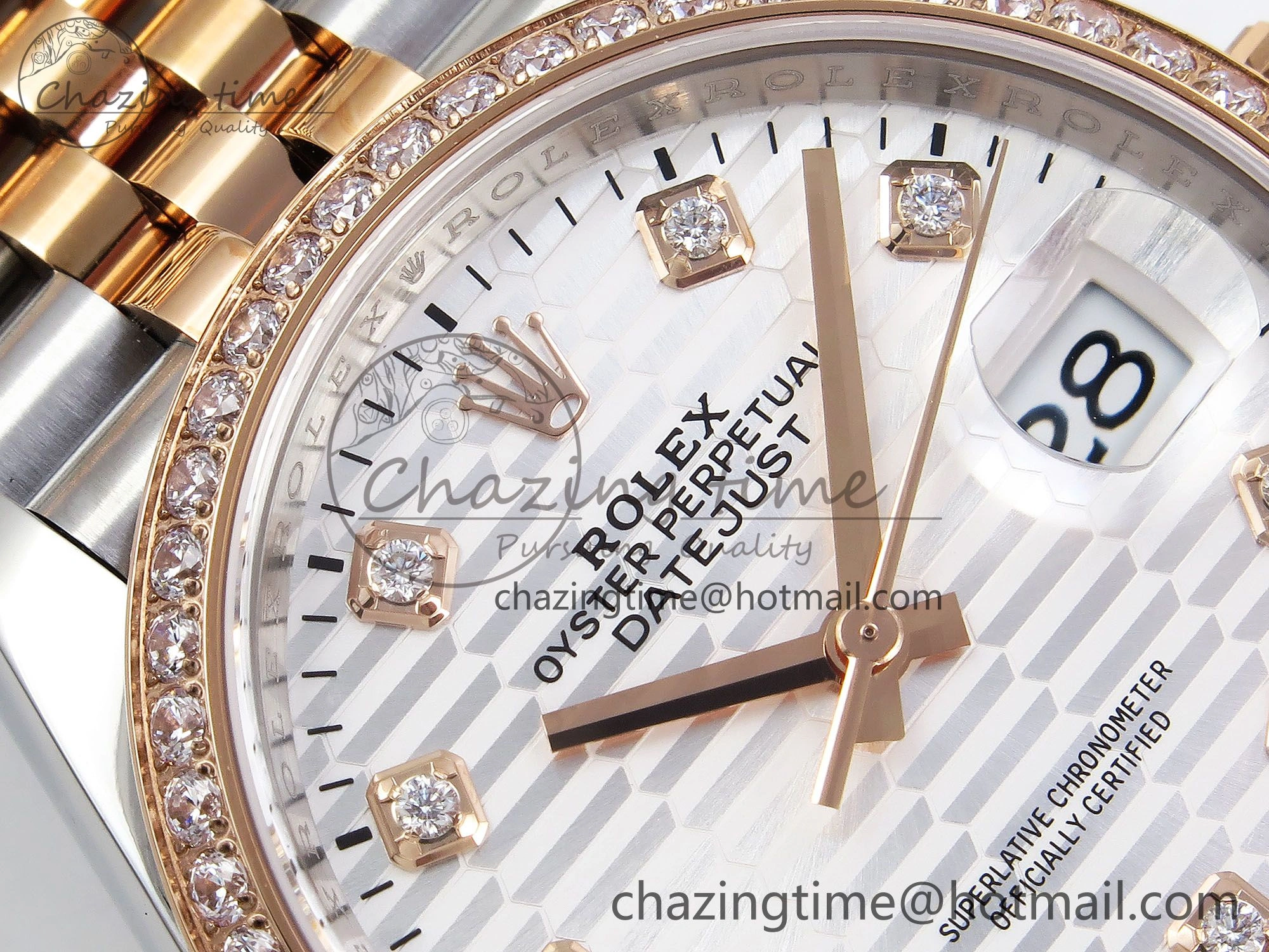 DateJust 36 SS 126281rbr VSF 1:1 Best Edition 904L Steel Silver Textured Dial on Jubilee Bracelet VS3235
