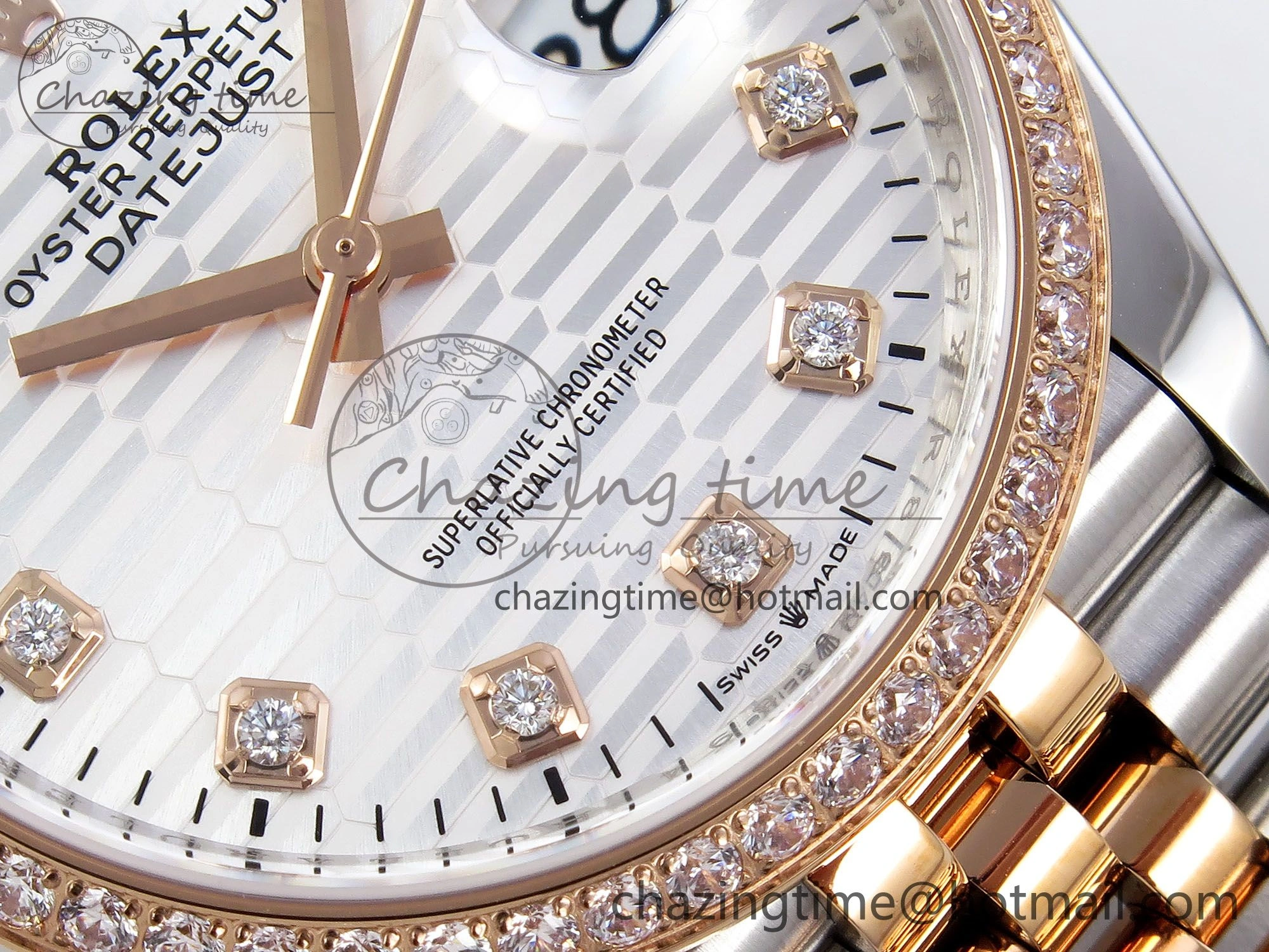 DateJust 36 SS 126281rbr VSF 1:1 Best Edition 904L Steel Silver Textured Dial on Jubilee Bracelet VS3235